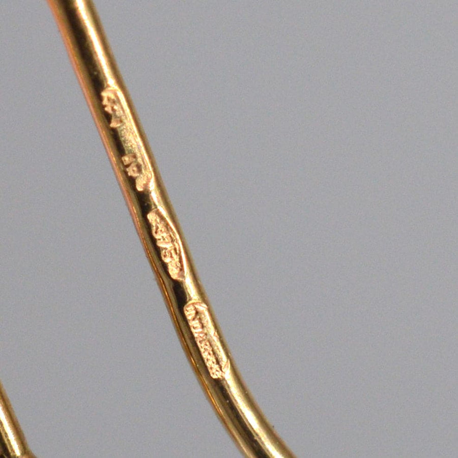 1940s 9ct Gold Earrings with Large Gold Teardrops | Parkin and Gerrish | Antique & Vintage Jewellery