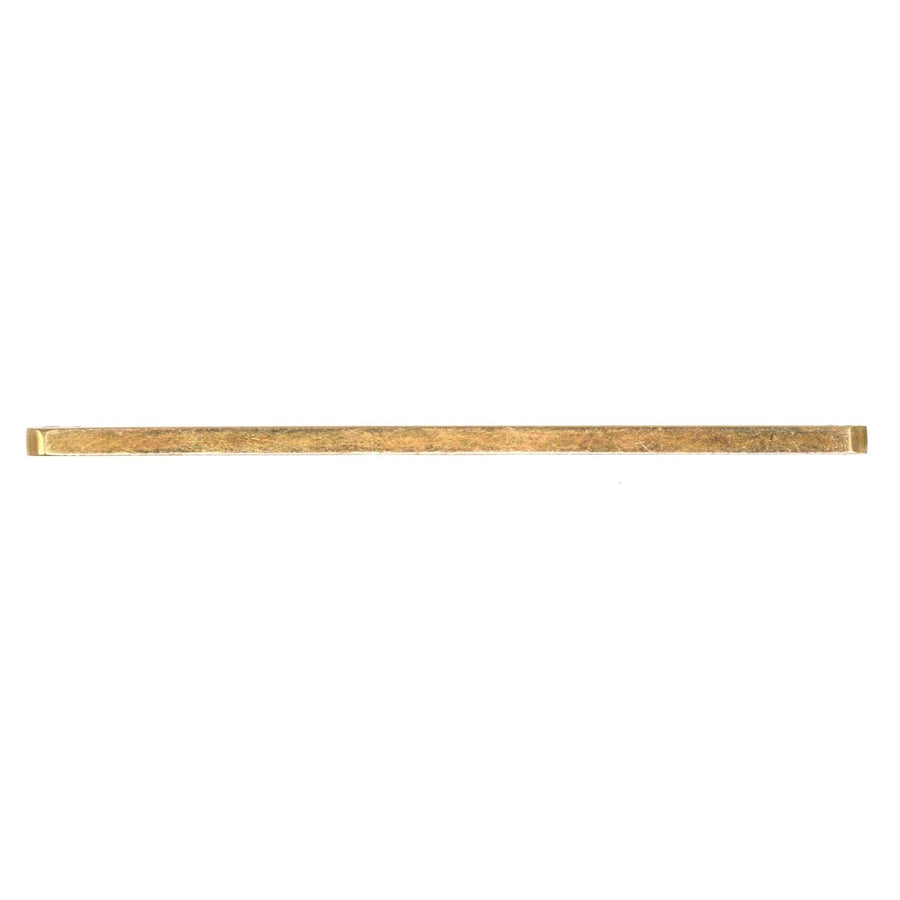 1960 9ct Gold Plain Flat Bar Brooch | Parkin and Gerrish | Antique & Vintage Jewellery