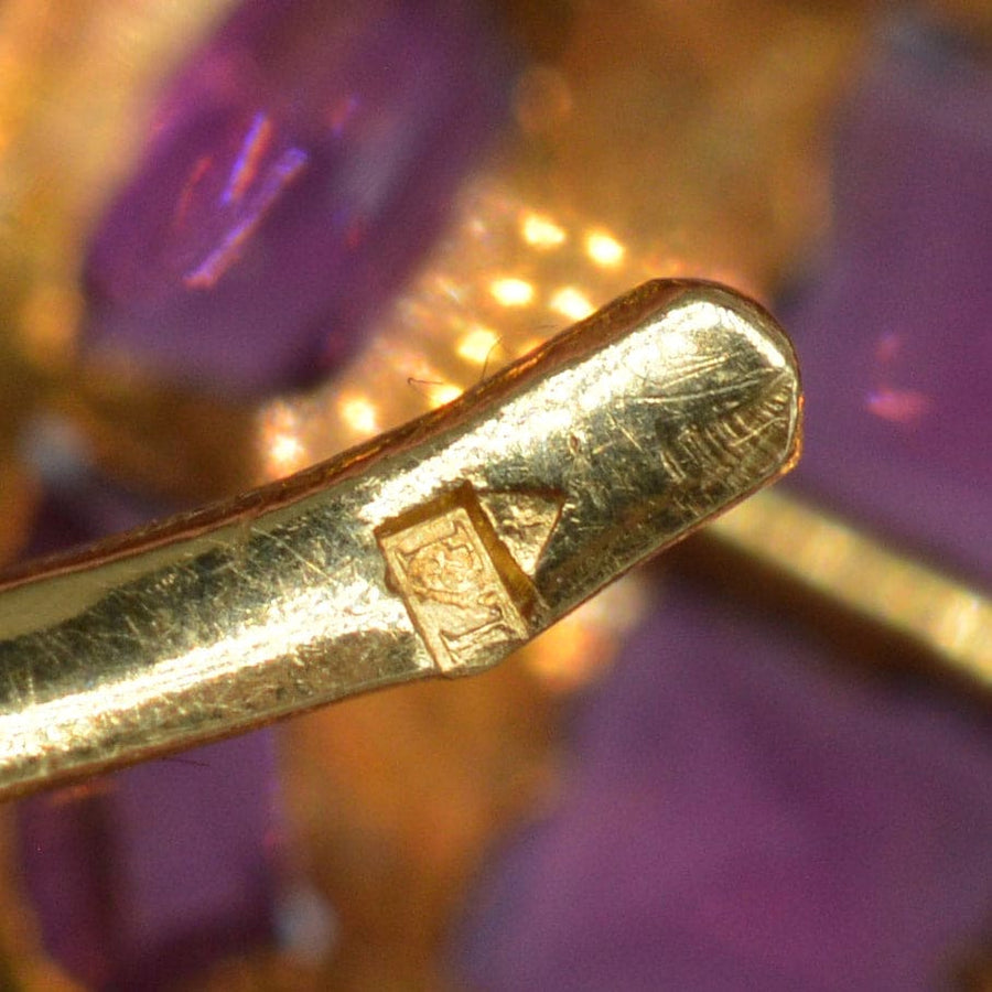 19th Century French Gold Rhodolite Garnet Round Brooch and Pendant | Parkin and Gerrish (UK)