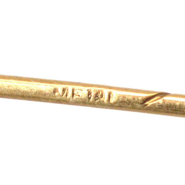 Victorian 9ct Gold Ruby Heart Tie Pin