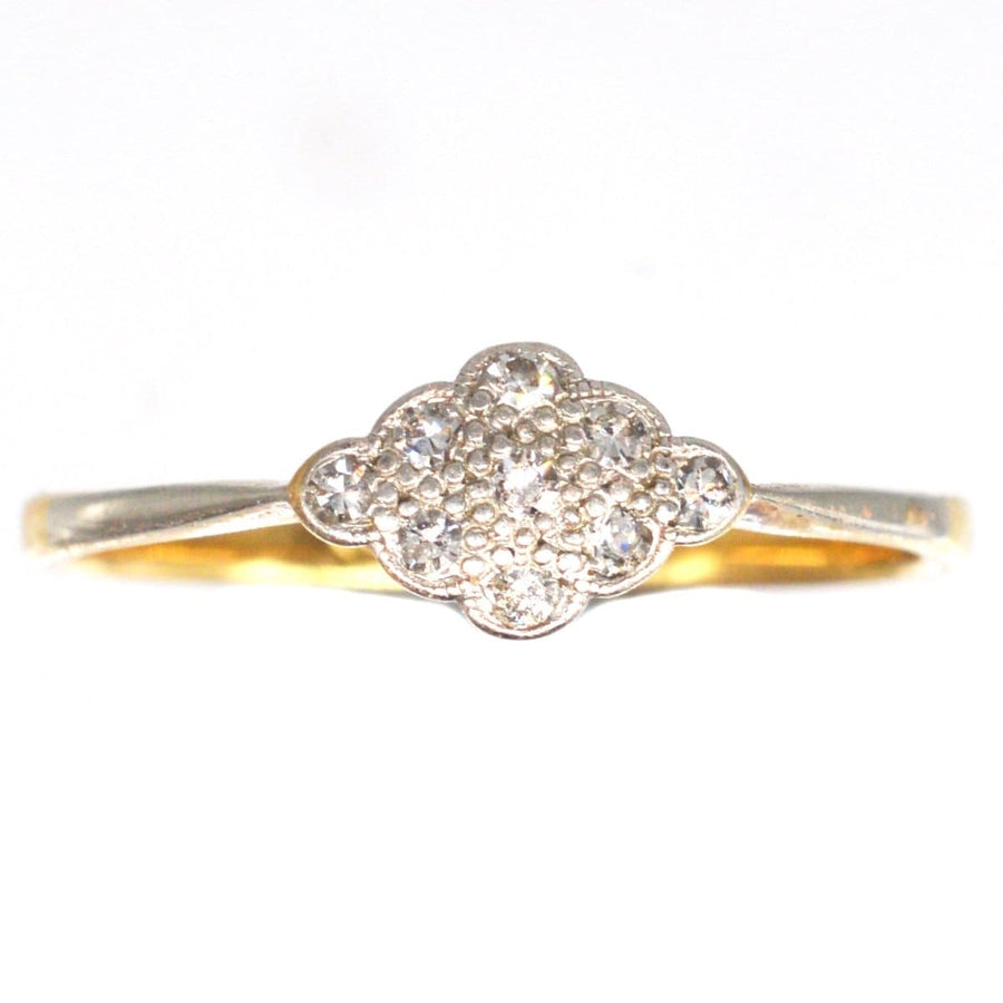 Art Deco 18ct Gold Diamond Cluster Ring | Parkin and Gerrish (UK)