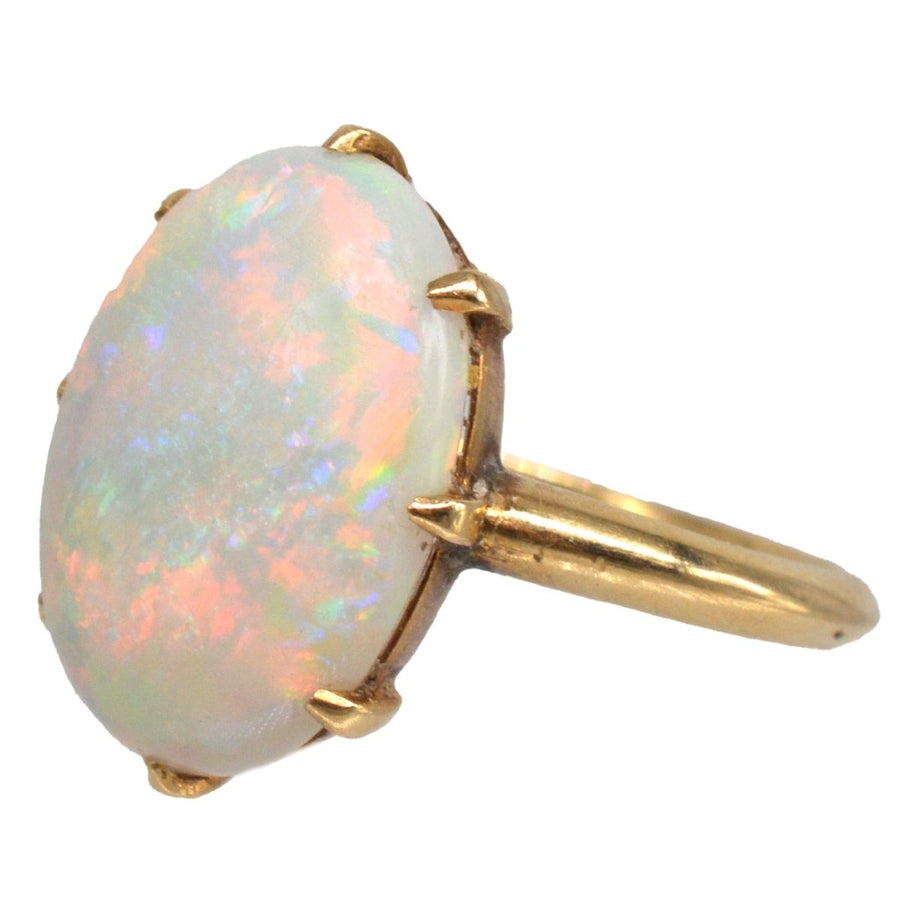 Art Deco 18ct Gold Opal Ring | Parkin and Gerrish | Antique & Vintage Jewellery