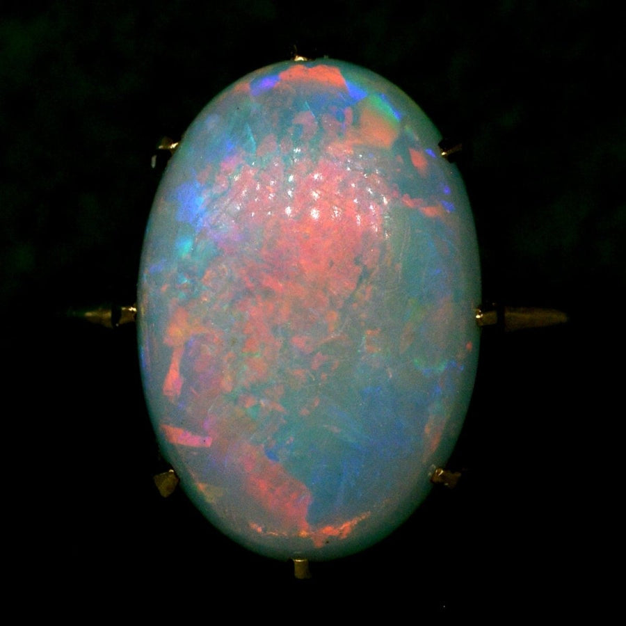 Art Deco 18ct Gold Opal Ring | Parkin and Gerrish | Antique & Vintage Jewellery