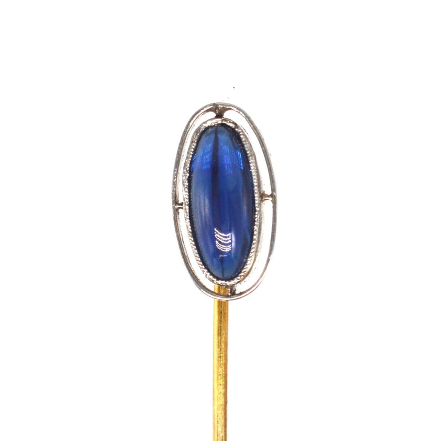 Art Deco Platinum & Sapphire Tie Pin | Parkin and Gerrish | Antique & Vintage Jewellery