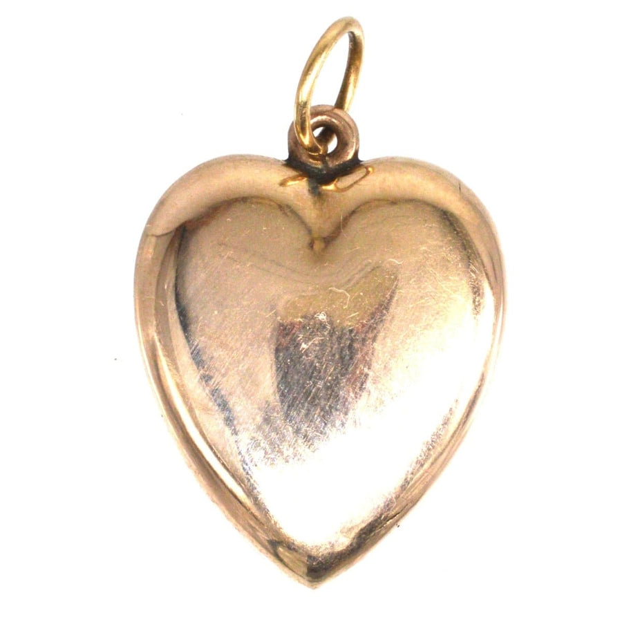 Edwardian 15ct Gold Black Opal Heart Pendant | Parkin and Gerrish | Antique & Vintage Jewellery