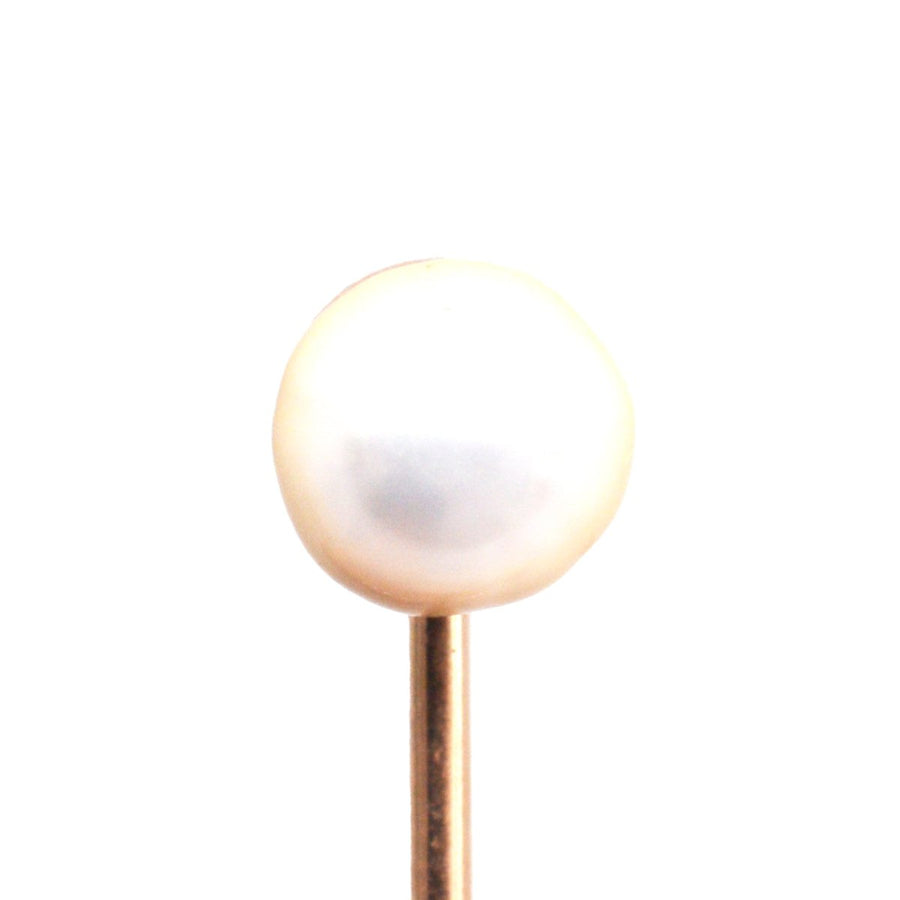 Edwardian 15ct Gold Blister Pearl Tie Pin | Parkin and Gerrish | Antique & Vintage Jewellery
