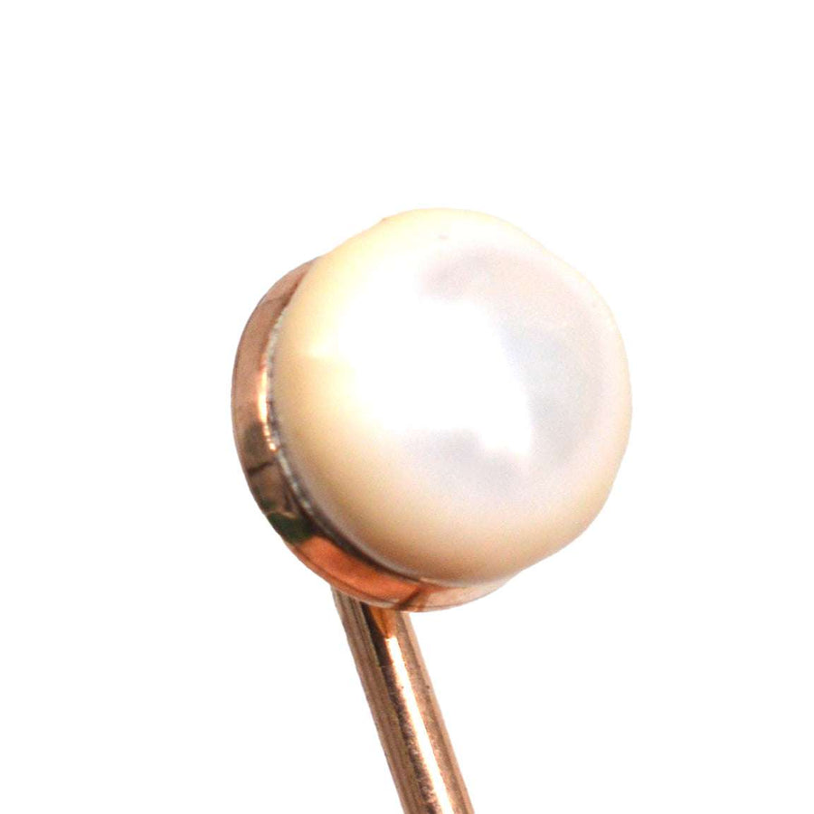 Edwardian 15ct Gold Blister Pearl Tie Pin | Parkin and Gerrish | Antique & Vintage Jewellery