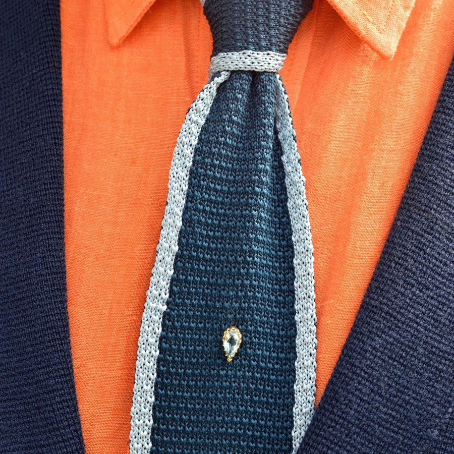 Edwardian 18ct Gold Aquamarine Tie Pin | Parkin and Gerrish | Antique & Vintage Jewellery