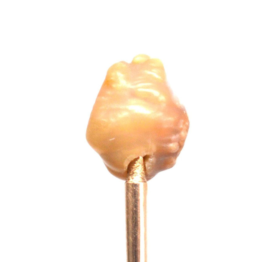 Edwardian 9ct Gold Baroque Pearl Tie Pin | Parkin and Gerrish | Antique & Vintage Jewellery