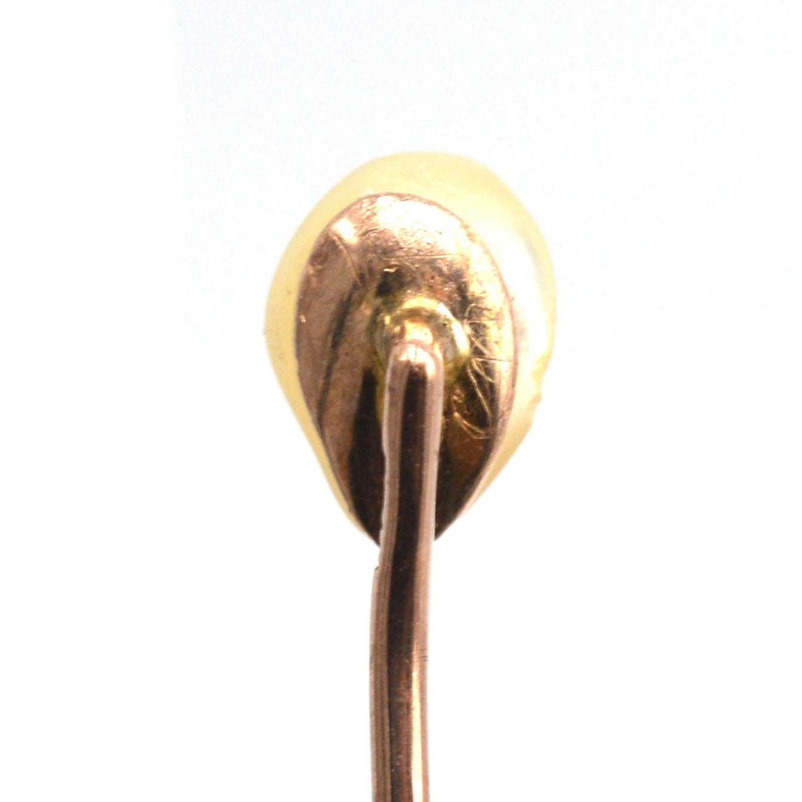 Edwardian 9ct Gold Blister Pearl Tie Pin | Parkin and Gerrish | Antique & Vintage Jewellery
