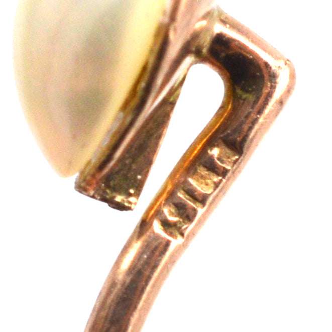 Edwardian 9ct Gold Blister Pearl Tie Pin | Parkin and Gerrish | Antique & Vintage Jewellery
