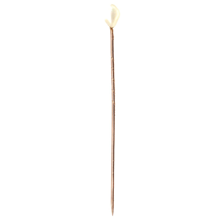 Edwardian 9ct Gold Blister Pearl Tie Pin | Parkin and Gerrish | Antique & Vintage Jewellery