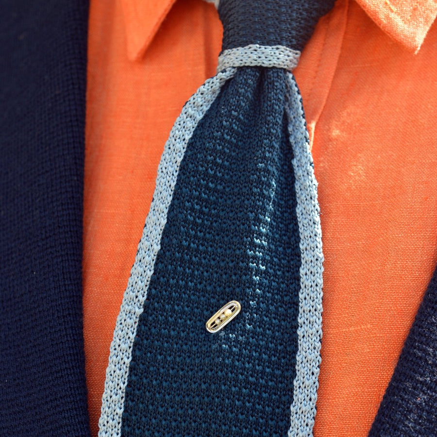 Edwardian Platinum and 15ct Gold Seed Pearl Tie Pin | Parkin and Gerrish | Antique & Vintage Jewellery
