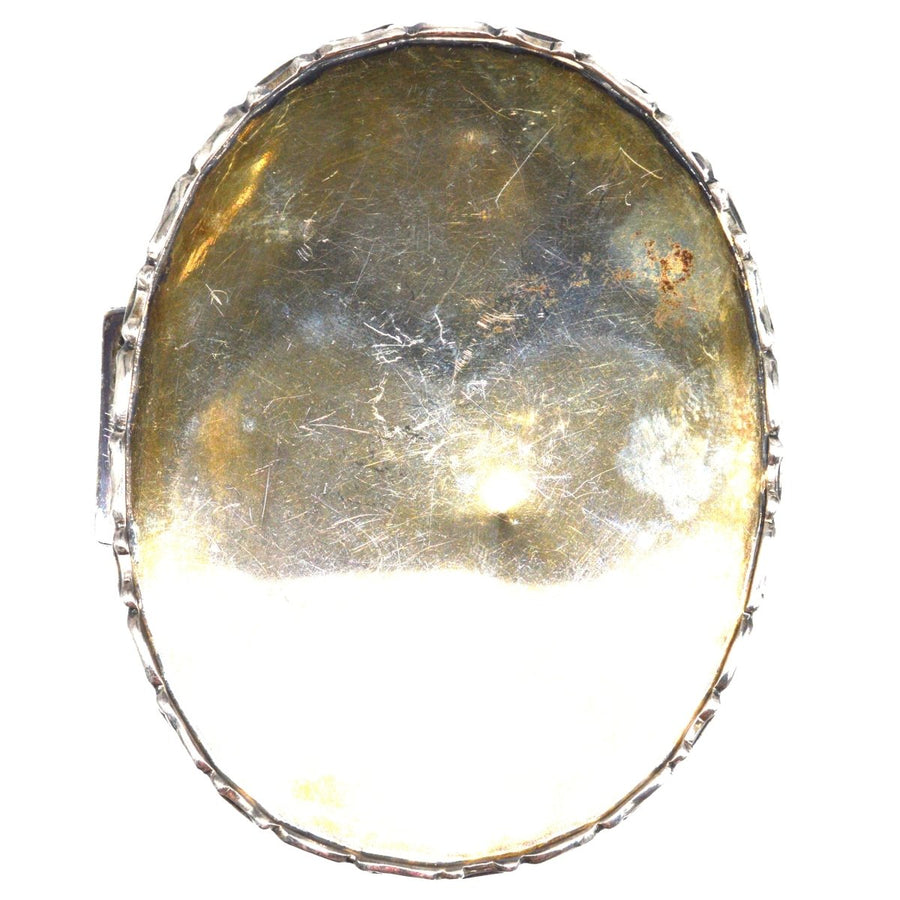 Edwardian Sterling Silver Oval Trinket Box with Italian Cameo of Aphrodite, London 1912 | Parkin and Gerrish | Antique & Vintage Jewellery