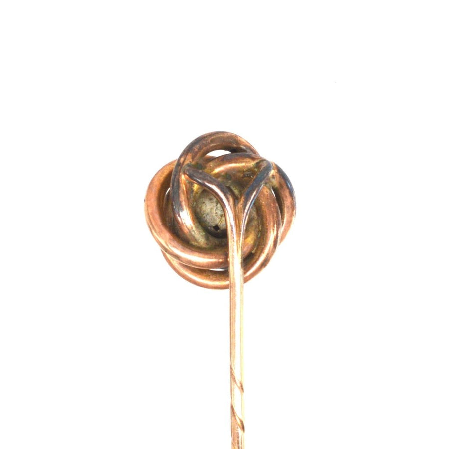 Late Victorian 9ct Gold Knot Tie Pin | Parkin and Gerrish (UK)
