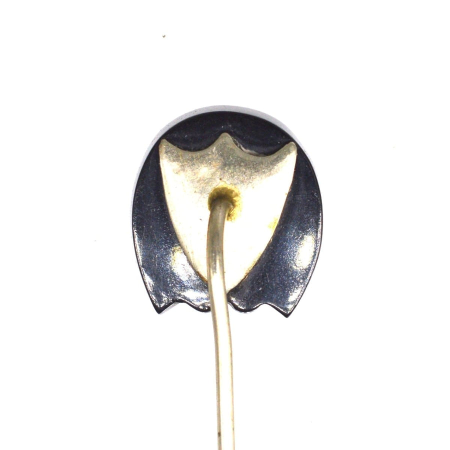 Late Victorian Whitby Jet Horseshoe Tie Pin | Parkin and Gerrish | Antique & Vintage Jewellery