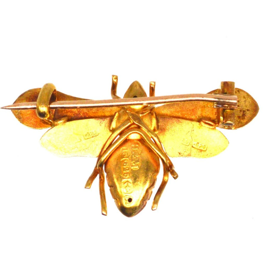 Victorian 15ct Gold Bee Brooch | Parkin and Gerrish (UK)