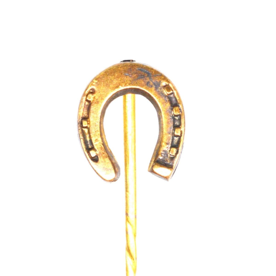 Victorian 15ct Gold Horseshoe Tie Pin | Parkin and Gerrish | Antique & Vintage Jewellery