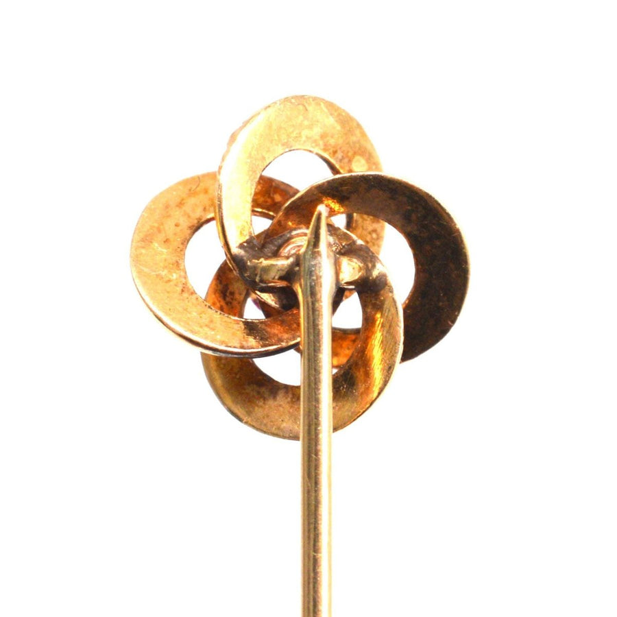 Victorian 15ct Gold Ruby Twist Knot Tie Pin | Parkin and Gerrish | Antique & Vintage Jewellery