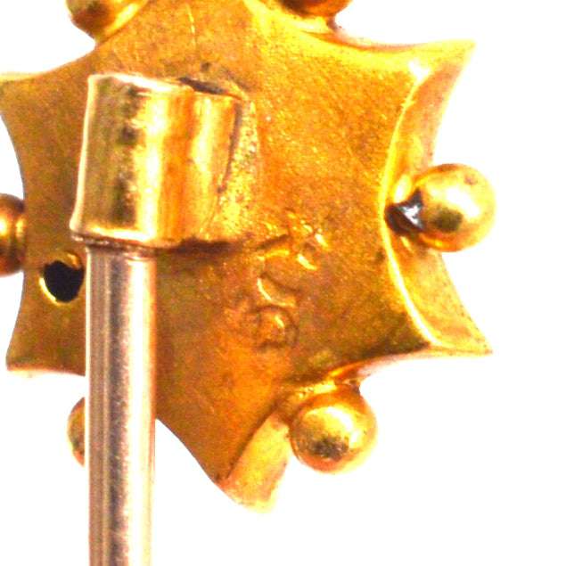 Victorian 15ct Gold Star Tie Pin with Ruby | Parkin and Gerrish | Antique & Vintage Jewellery