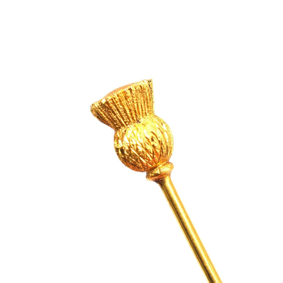 Victorian 18ct Gold Scottish Thistle Tie Pin | Parkin and Gerrish | Antique & Vintage Jewellery