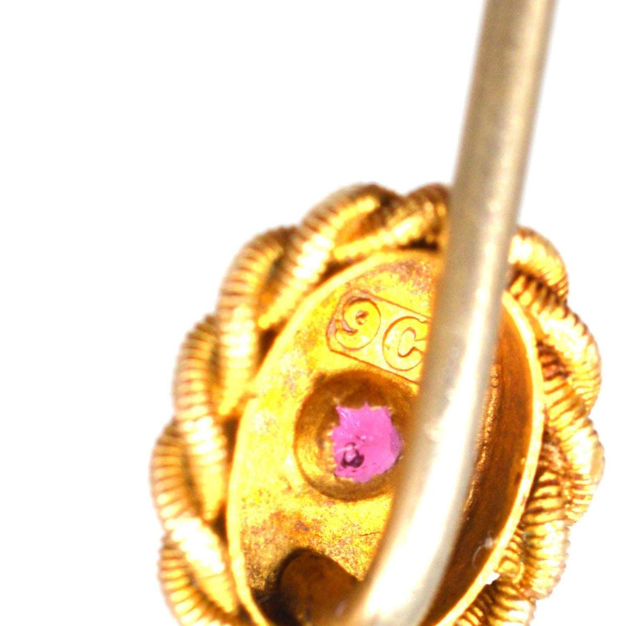 Victorian 9ct Gold Ruby Tie Pin | Parkin and Gerrish | Antique & Vintage Jewellery