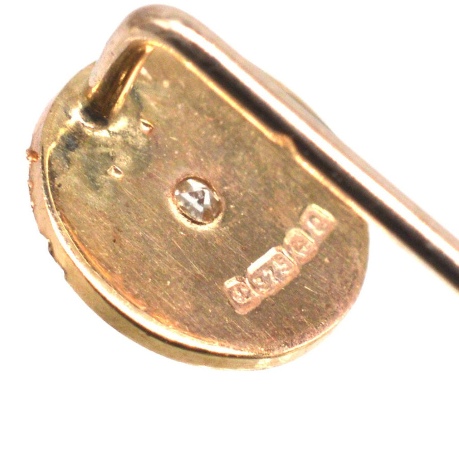 Vintage 9ct Gold Diamond Tie Pin with a Diamond | Parkin and Gerrish (UK)