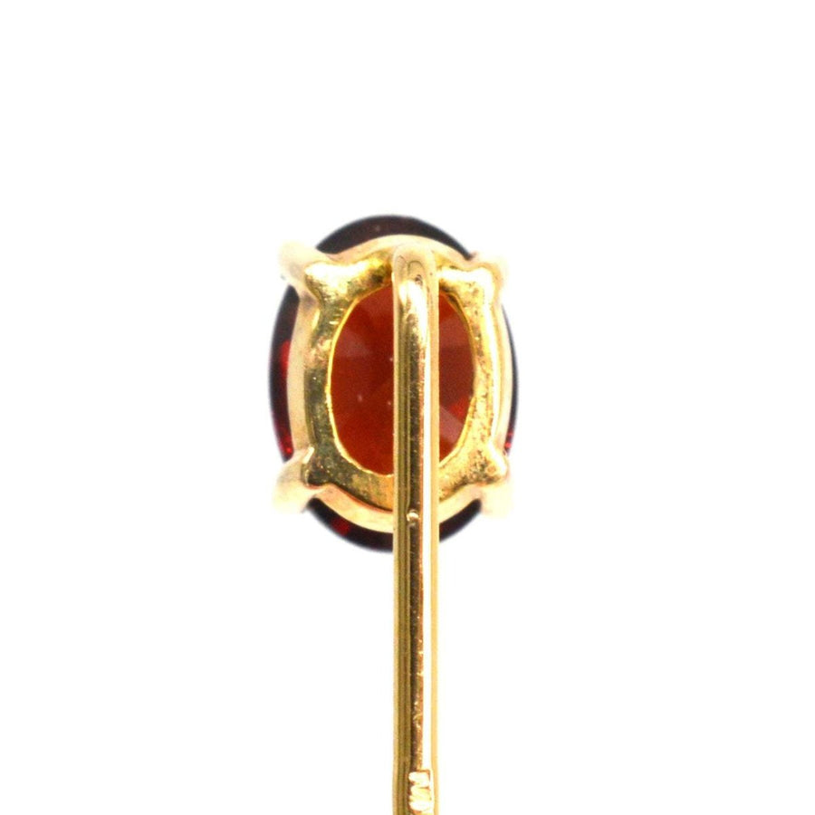 Vintage 9ct Gold Garnet Tie Pin | Parkin and Gerrish | Antique & Vintage Jewellery