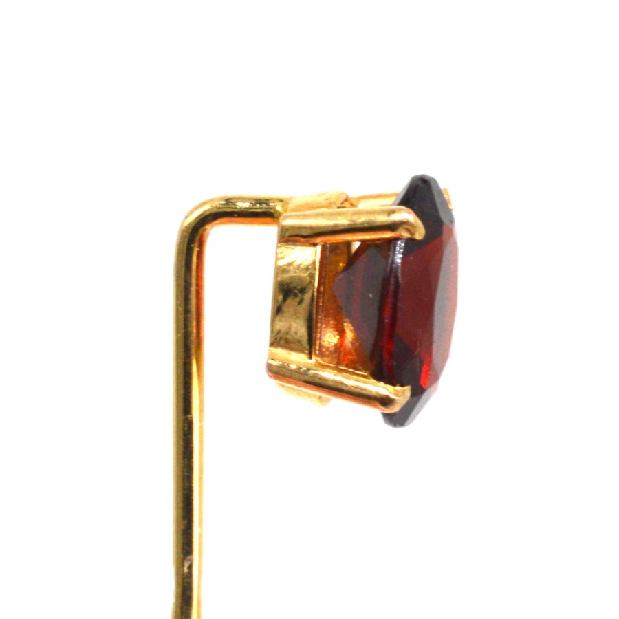 Vintage 9ct Gold Garnet Tie Pin | Parkin and Gerrish | Antique & Vintage Jewellery