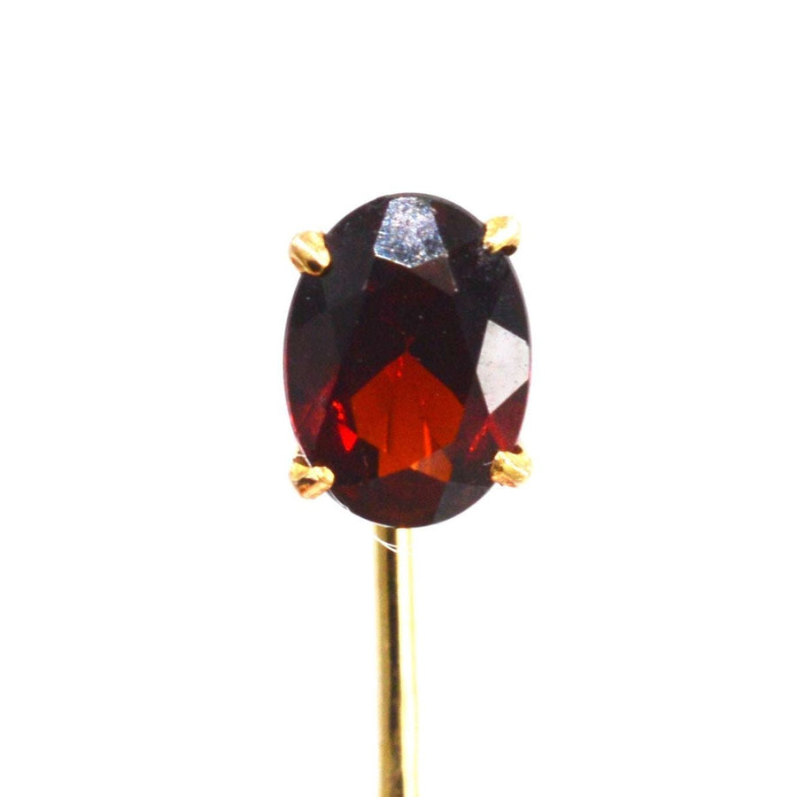 Vintage 9ct Gold Garnet Tie Pin | Parkin and Gerrish | Antique & Vintage Jewellery