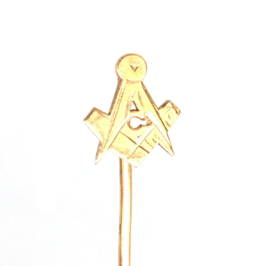 Vintage 9ct Gold Masonic Tie Pin | Parkin and Gerrish | Antique & Vintage Jewellery