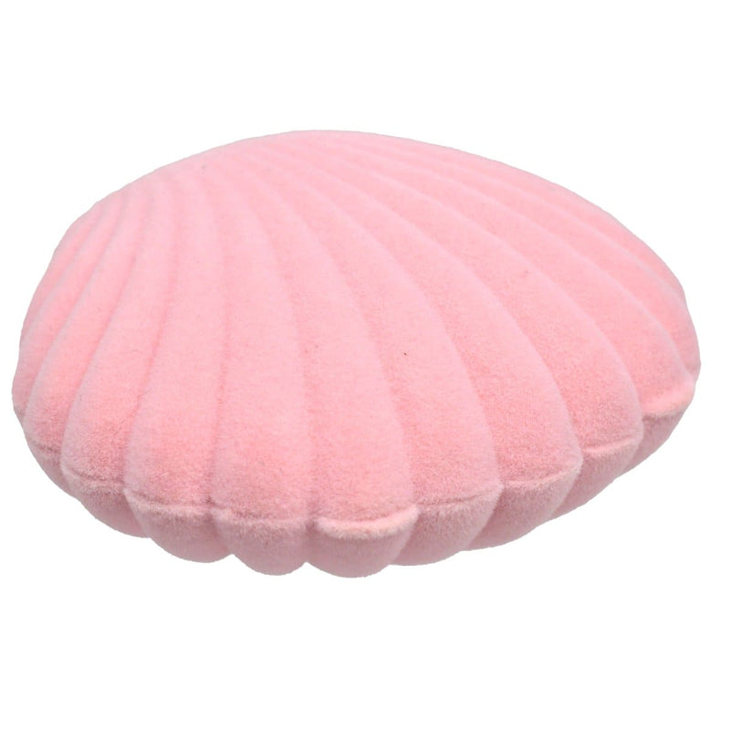 Vintage Pink Scallop Shell Jewellery Display Case and Tray