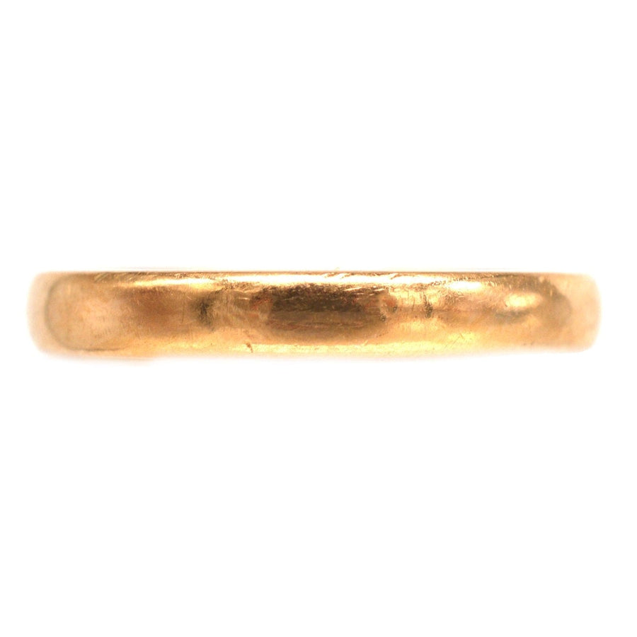 1932 Art Deco 22ct Gold Wedding Band Ring (3mm width) | Parkin and Gerrish | Antique & Vintage Jewellery