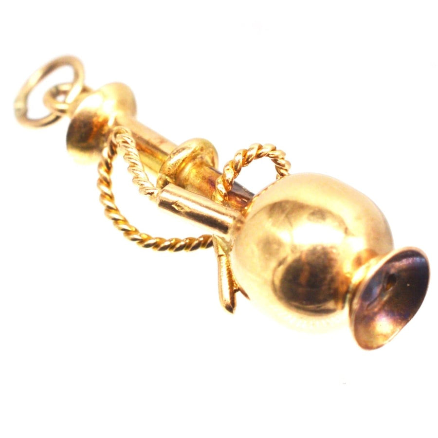 1960s 9ct Gold Hookah Pipe Charm / Pendant | Parkin and Gerrish | Antique & Vintage Jewellery
