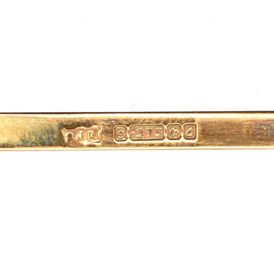1960s 9ct Gold Plain Flat Bar Brooch | Parkin and Gerrish | Antique & Vintage Jewellery