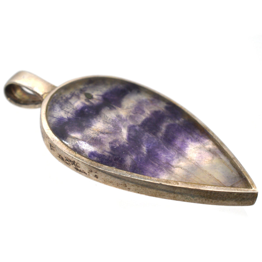 Modern Silver Blue John & Mother of Pearl Pendant | Parkin and Gerrish | Antique & Vintage Jewellery
