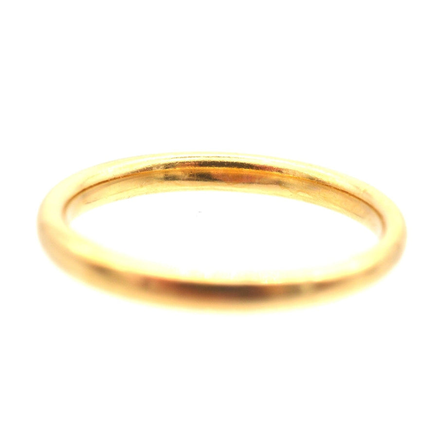 Art Deco 18ct Yellow Gold Traditional Court Wedding Ring (2.5mm) | Parkin and Gerrish | Antique & Vintage Jewellery