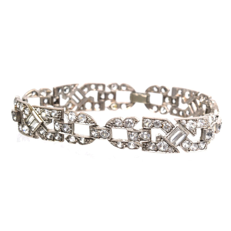 Art Deco Ciro Silver Paste Bracelet
