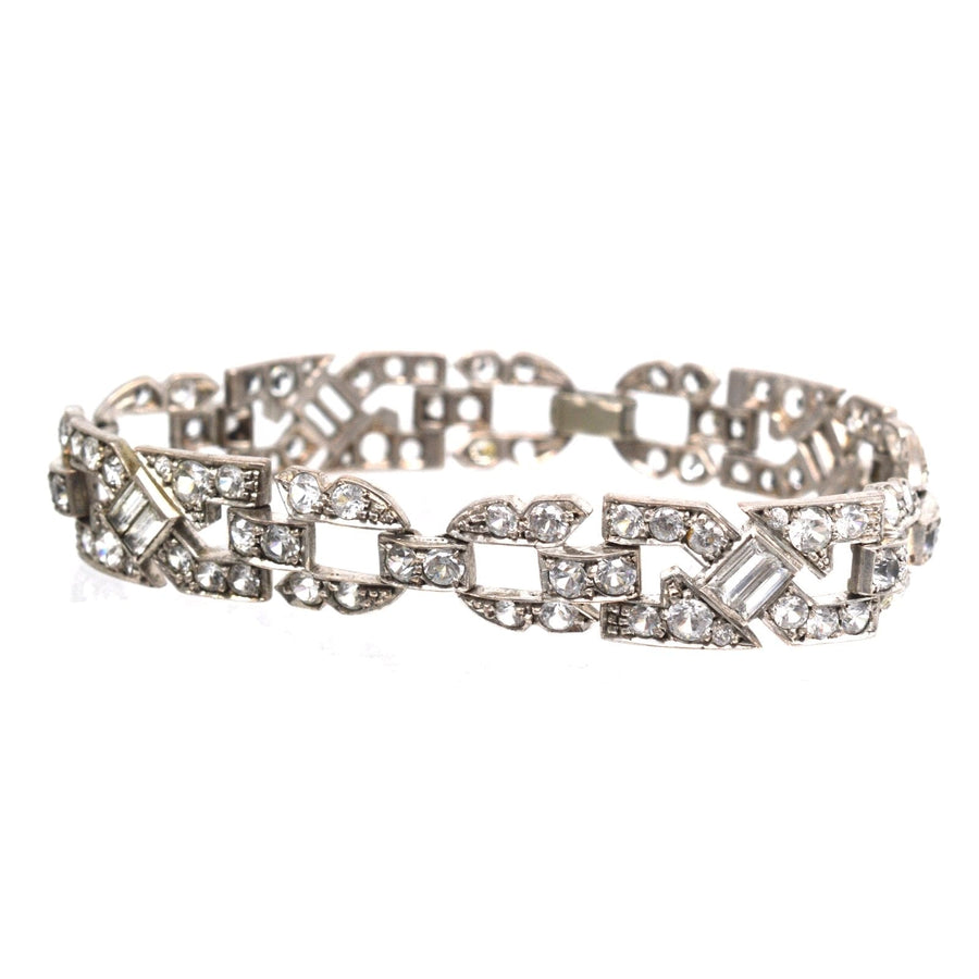 Art Deco Ciro Silver Paste Bracelet | Parkin and Gerrish | Antique & Vintage Jewellery