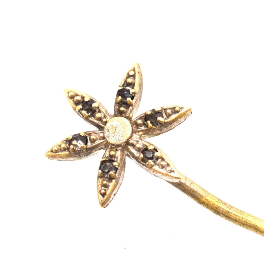 Art Deco Flower Tie Pin | Parkin and Gerrish | Antique & Vintage Jewellery