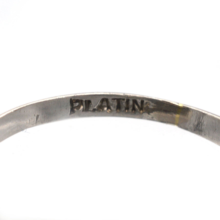 Art Deco Platinum, Large Diamond Solitaire Ring with Diamond Shoulders | Parkin and Gerrish | Antique & Vintage Jewellery