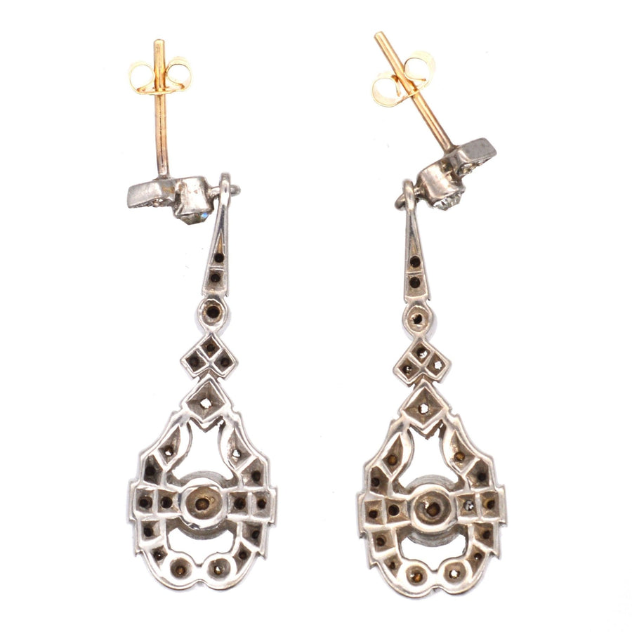 Art Deco Silver and Paste Earrings | Parkin and Gerrish | Antique & Vintage Jewellery