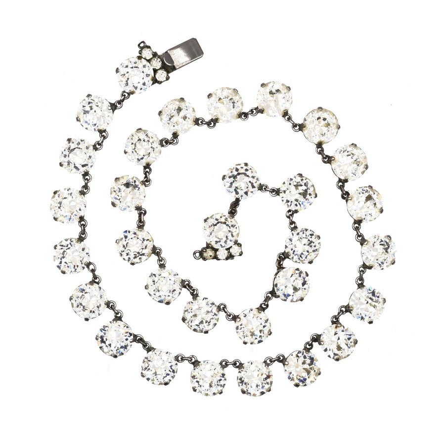 Art Deco White Paste Riviere Necklace | Parkin and Gerrish | Antique & Vintage Jewellery