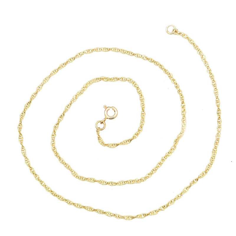 Contemporary 9ct Yellow Gold Prince of Wales Rope Chain 18"/45cm