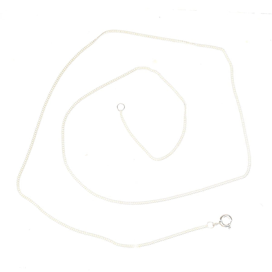 Contemporary Silver Curb Chain 18"/45cm | Parkin and Gerrish (UK)