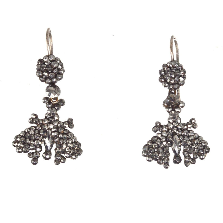 Early 19th Century Cut Steel Butterfly Earrings | Parkin and Gerrish | Antique & Vintage Jewellery
