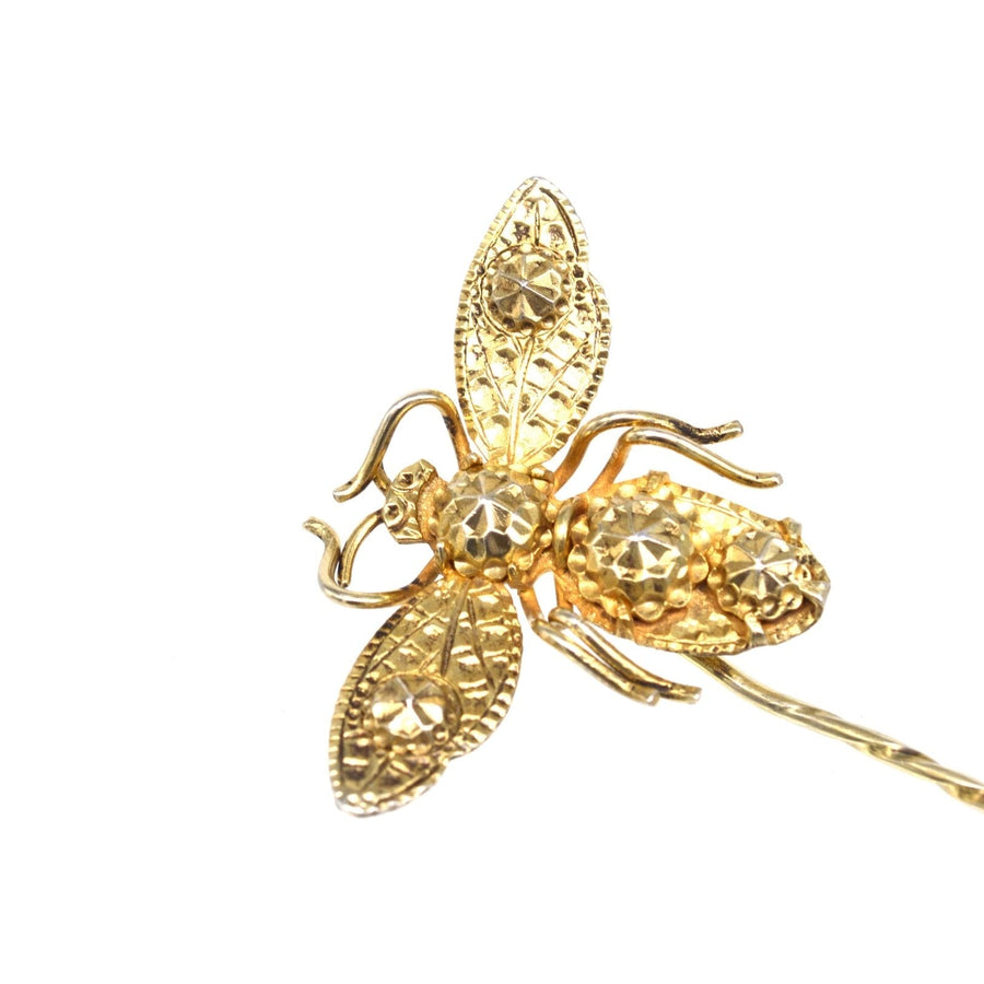Early 19th Century Star Punch Silver Bee Tie Pin | Parkin and Gerrish | Antique & Vintage Jewellery