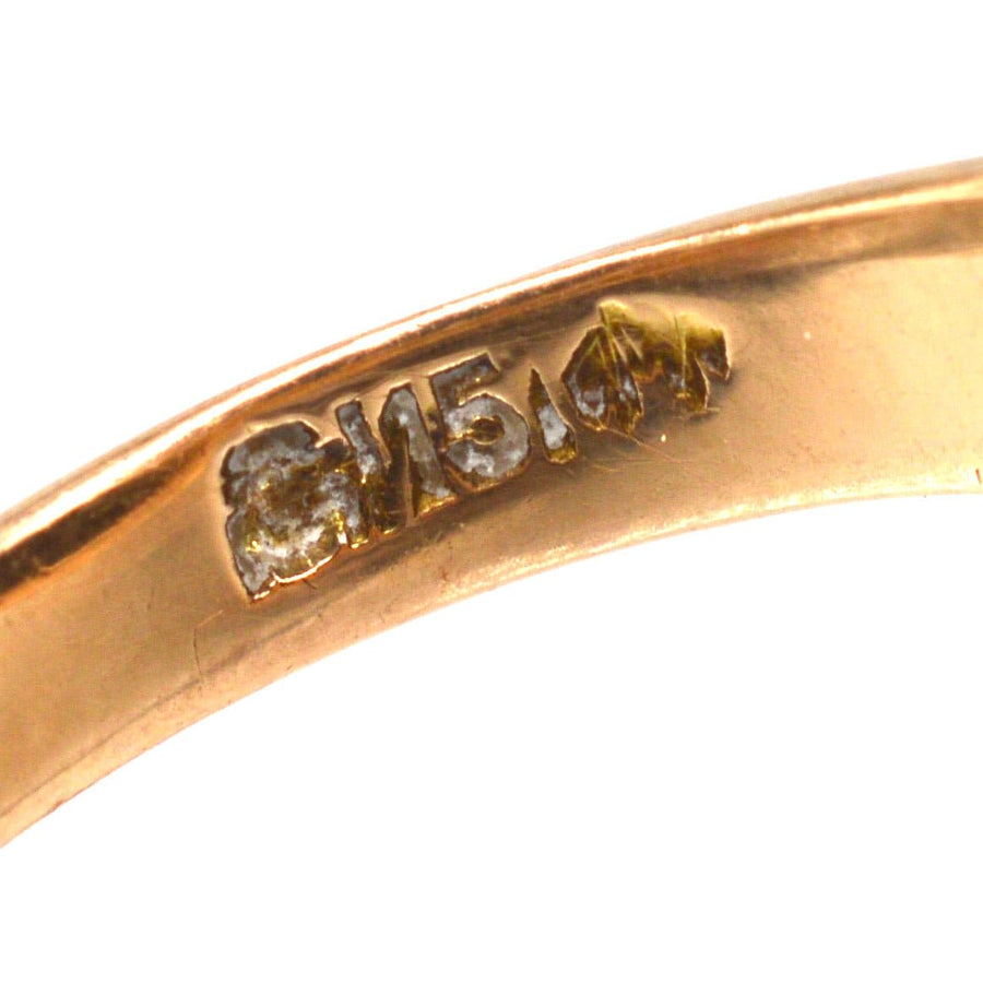 Edwardian 15ct Gold Bloodstone Signet Ring | Parkin and Gerrish | Antique & Vintage Jewellery
