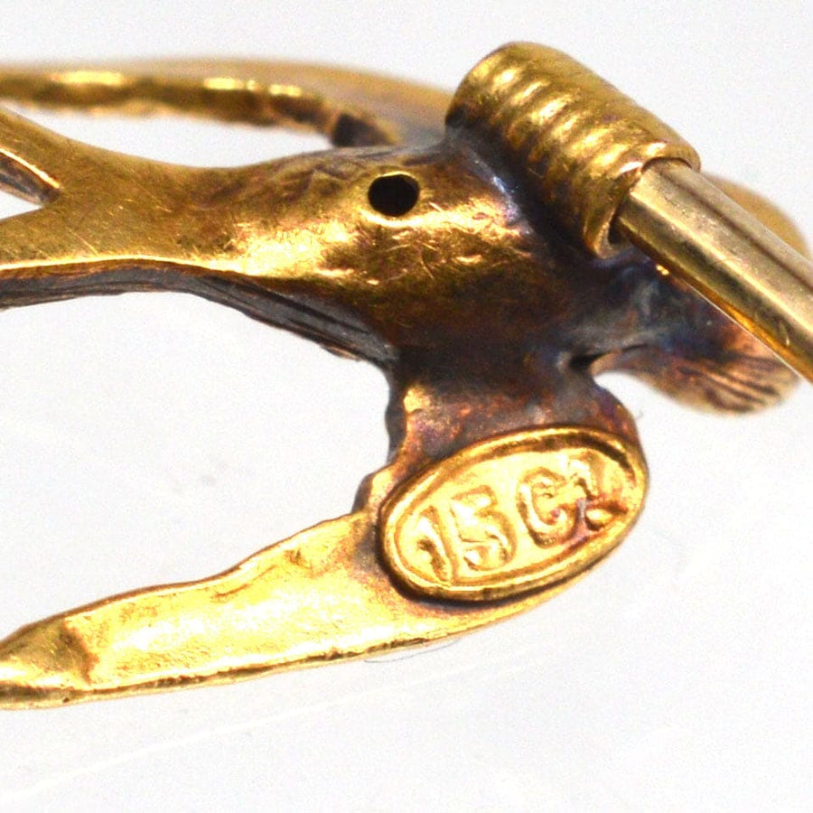 Edwardian 15ct Gold Swallow Bird Tie Pin | Parkin and Gerrish | Antique & Vintage Jewellery