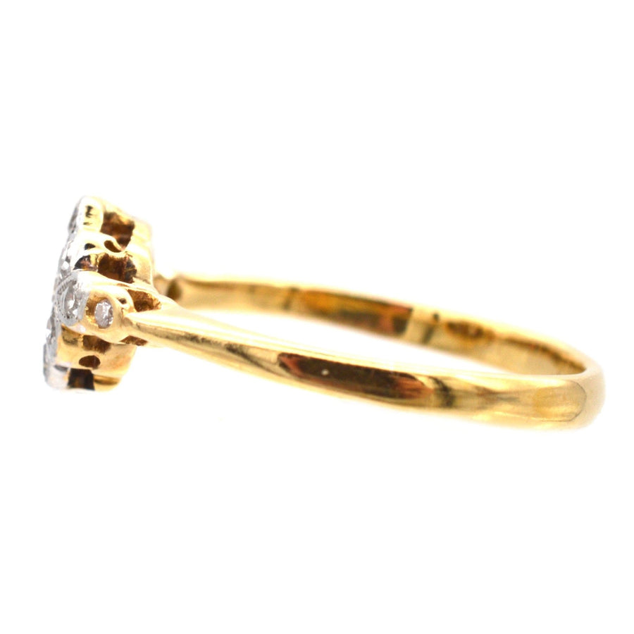 Edwardian 18ct Gold & Platinum, Diamond Cluster Ring | Parkin and Gerrish | Antique & Vintage Jewellery